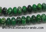 CDE72 15.5 inches 6*10mm rondelle dyed sea sediment jasper beads