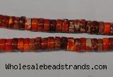 CDE733 15.5 inches 3*6mm heishi dyed sea sediment jasper beads