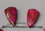 CDE798 Top-drilled 16*27mm flat teardrop dyed sea sediment jasper beads