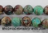 CDE805 15.5 inches 12mm round dyed sea sediment jasper beads wholesale