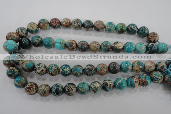 CDE806 15.5 inches 14mm round dyed sea sediment jasper beads wholesale