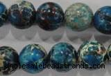 CDE807 15.5 inches 15mm round dyed sea sediment jasper beads wholesale