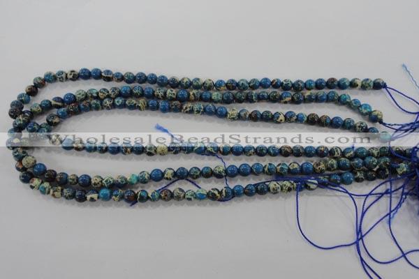 CDE811 15.5 inches 6mm round dyed sea sediment jasper beads wholesale