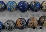 CDE816 15.5 inches 14mm round dyed sea sediment jasper beads wholesale