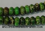 CDE927 15.5 inches 6*10mm rondelle dyed sea sediment jasper beads