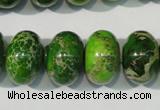 CDE928 15.5 inches 12*18mm rondelle dyed sea sediment jasper beads