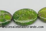 CDE94 15.5 inches 22*30mm oval dyed sea sediment jasper beads