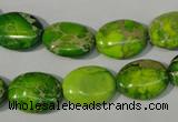 CDE940 15.5 inches 12*16mm oval dyed sea sediment jasper beads