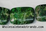 CDE975 15.5 inches 22*30mm rectangle dyed sea sediment jasper beads