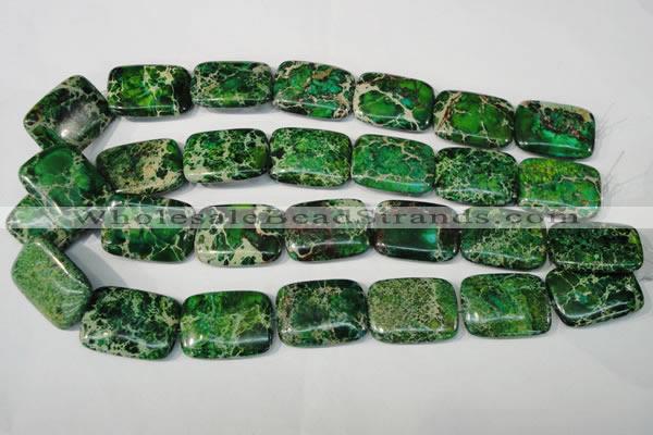 CDE975 15.5 inches 22*30mm rectangle dyed sea sediment jasper beads