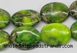 CDI100 16 inches 18*25mm oval dyed imperial jasper beads wholesale