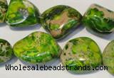 CDI154 15.5 inches 15*20mm nugget dyed imperial jasper beads