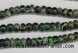 CDI159 15.5 inches 4*6mm rondelle dyed imperial jasper beads