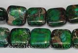 CDI193 15.5 inches 14*14mm square dyed imperial jasper beads