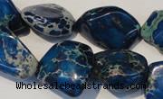 CDI262 15.5 inches 18*20mm nugget dyed imperial jasper beads