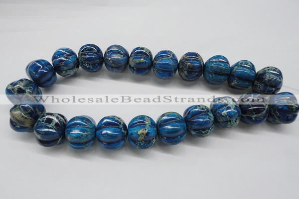 CDI297 15.5 inches 19*23mm pumpkin dyed imperial jasper beads