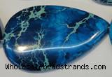 CDI328 15.5 inches 30*50mm flat teardrop dyed imperial jasper beads