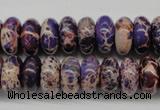 CDI373 15.5 inches 7*14mm rondelle dyed imperial jasper beads