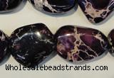 CDI394 15.5 inches 20*25mm nugget dyed imperial jasper beads