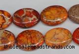 CDI532 15.5 inches 15*20mm oval dyed imperial jasper beads