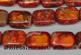 CDI553 15.5 inches 12*16mm rectangle dyed imperial jasper beads