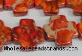 CDI563 15.5 inches 20*20mm cross dyed imperial jasper beads