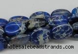 CDI58 16 inches 12*16mm oval dyed imperial jasper beads wholesale