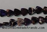 CDI719 15.5 inches 8*8mm triangle dyed imperial jasper beads