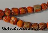 CDI732 15.5 inches 6*7mm – 8*9mm nuggets dyed imperial jasper beads