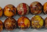 CDI742 15.5 inches 16mm round dyed imperial jasper beads