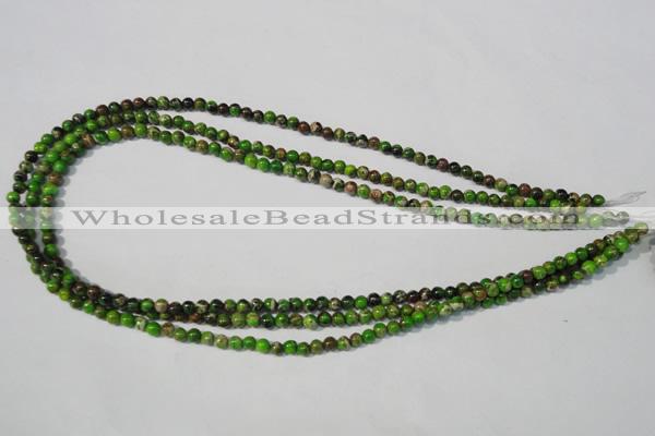 CDI920 15.5 inches 4mm round dyed imperial jasper beads