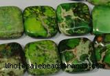 CDI946 15.5 inches 18*18mm square dyed imperial jasper beads