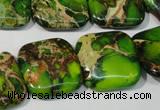 CDI947 15.5 inches 20*20mm square dyed imperial jasper beads