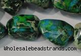 CDI961 15.5 inches 18*20mm nuggets dyed imperial jasper beads