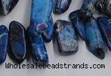 CDI986 15.5 inches 8*20mm - 10*35mm dyed imperial jasper chips beads