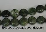 CDJ26 15.5 inches 10mm flat round Canadian jade beads wholesale