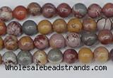 CDJ400 15.5 inches 4mm round sonoran dendritic jasper beads