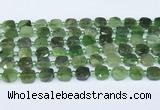 CDJ410 15.5 inches 8mm faceted square Canadian jade beads