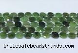 CDJ411 15.5 inches 10mm faceted square Canadian jade beads