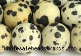 CDM108 15 inches 10mm round matte dalmatian jasper beads