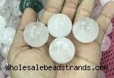 CDN02 25mm round white crystal decorations wholesale