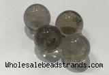 CDN1002 20mm round smoky quartz decorations wholesale