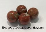 CDN1007 20mm round red jasper decorations wholesale