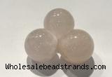 CDN1031 30mm round rose quartz decorations wholesale