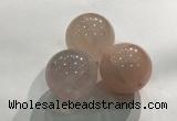 CDN1032 30mm round rose quartz decorations wholesale