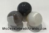 CDN1090 30mm round agate decorations wholesale