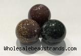 CDN1091 30mm round Indian agate decorations wholesale