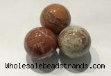 CDN1110 30mm round brecciated jasper decorations wholesale