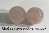 CDN1203 40mm round rose quartz decorations wholesale