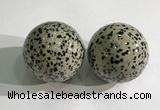 CDN1280 40mm round dalmatian jasper decorations wholesale